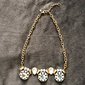 J. Crew gold and rhinestone necklace